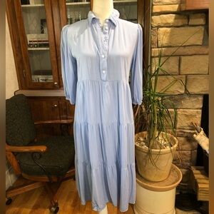 Light Blue Button-Up Women's Dress Size Medium